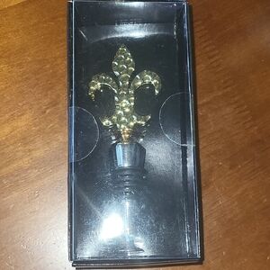 Thirstystone Gold Fleur-de-Lis Decorative Bottle Stopper